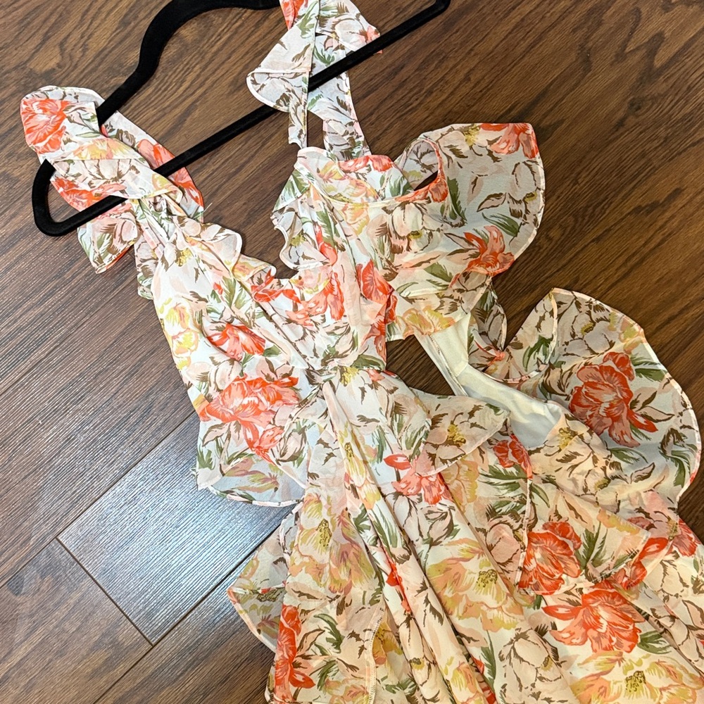 Floral Ruffle Maxi Dress - Picture 2 of 3